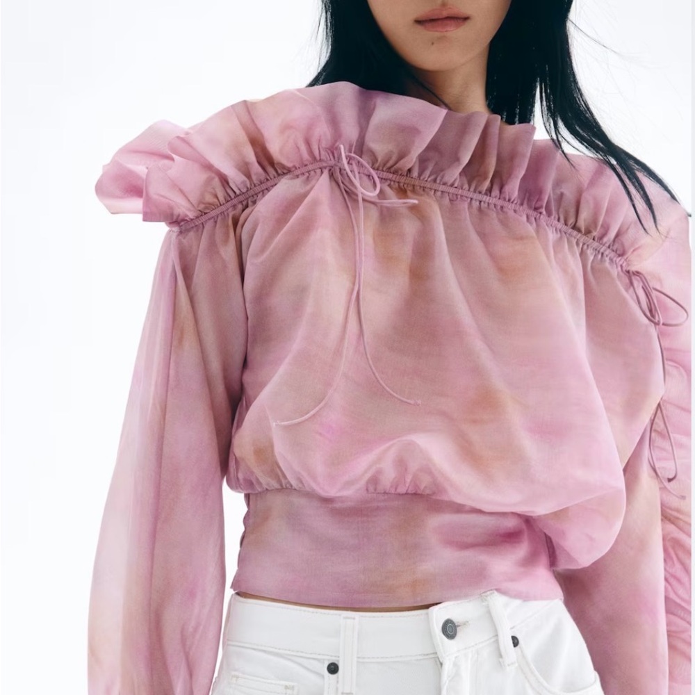 H&M Light Purple Ruffle Blouse - Picture 5 of 10